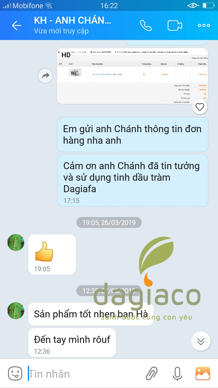 Anh Chánh khen sản phẩm tinh dầu tràm rất tốt